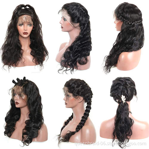 13x4 Lace Front Human Hair Wigs Body Wave Wigs Brazilian Virgin Human Hair Lace Wigs Pre Plucked with Baby Hair Natural Color